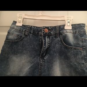 Washed Jean Shorts
